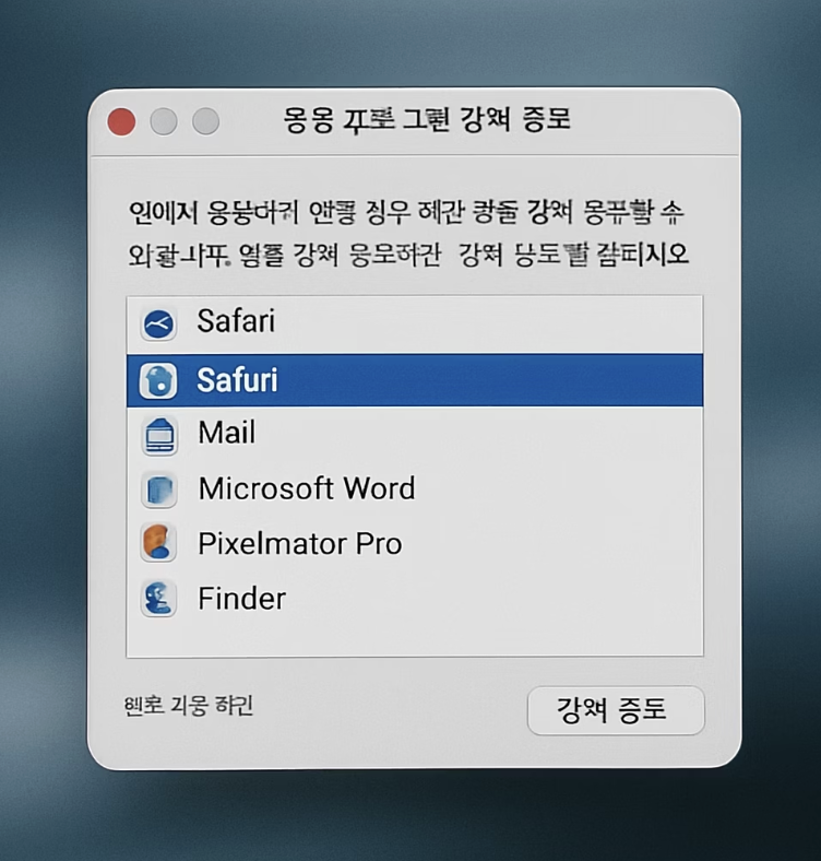가장 빠른 응급처치&amp;#44; 강제 종료