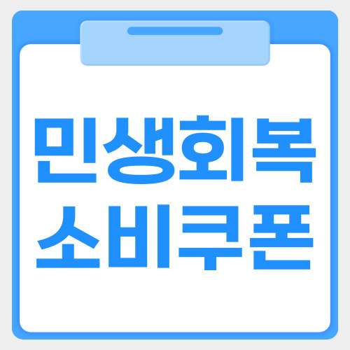 민생회복 소비쿠폰 사용방법