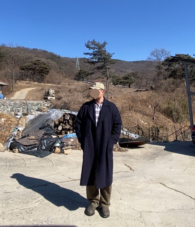 데일리룩('26.2.17.)폴로랄프로렌 더블알엘 가먼트 다잉트윌 볼캡, 블랙모먼트 시티보이 오버핏 체크셔츠, 그레이휴 더블브레스티드 롱코트, 프리즘웍스 카고팬츠, 블런드스톤 585