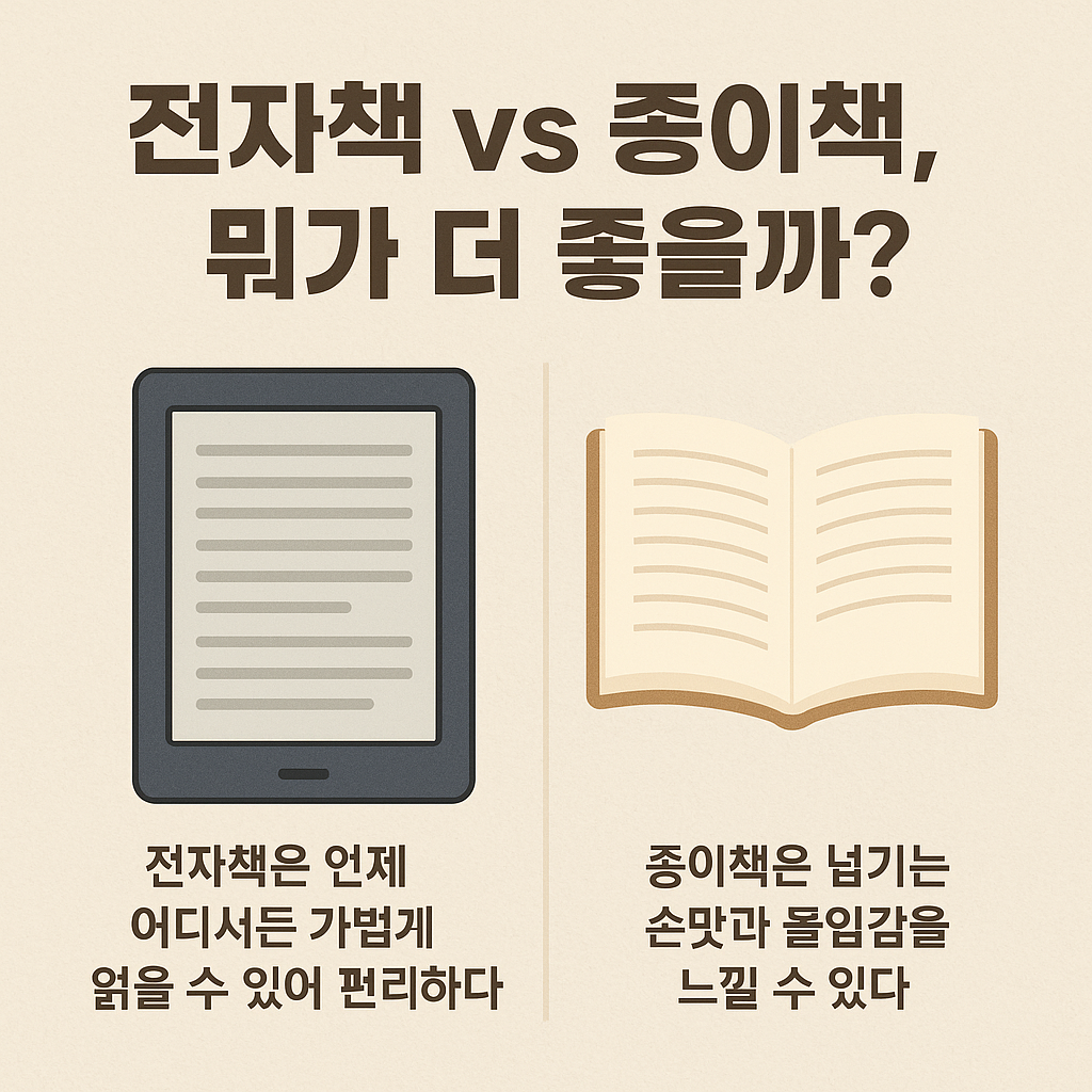 전자책 vs 종이책, 뭐가 더 좋을까?