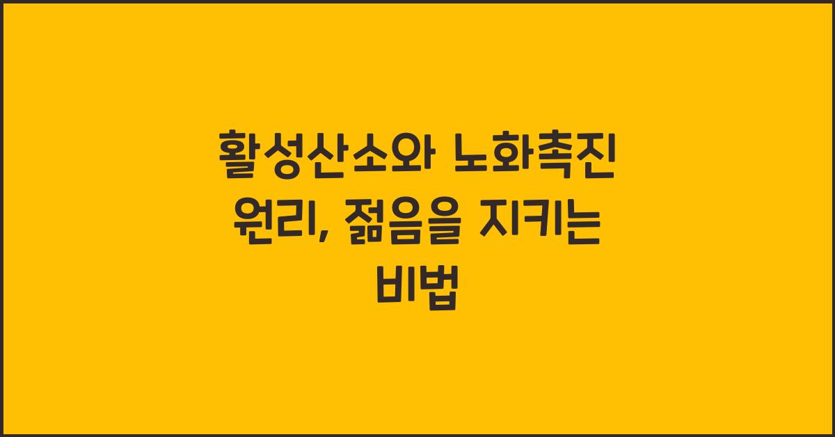 활성산소, 노화촉진 원리