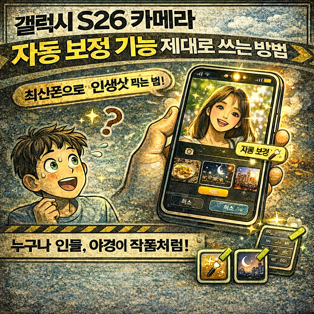 갤럭시 S26 카메라 자동 보정 기능 제대로 쓰는 방법