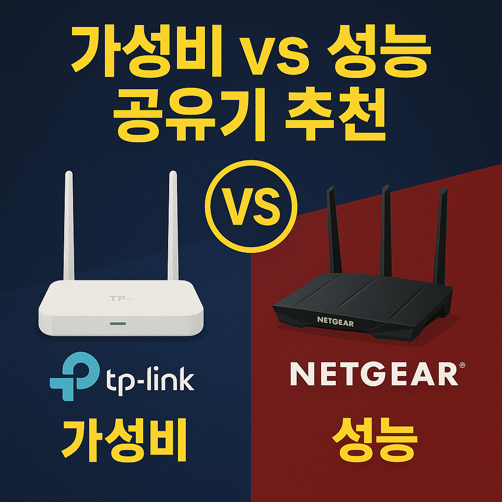 가성비 vs 성능 공유기 추천 (TP-Link, 넷기어, 아이피타임)