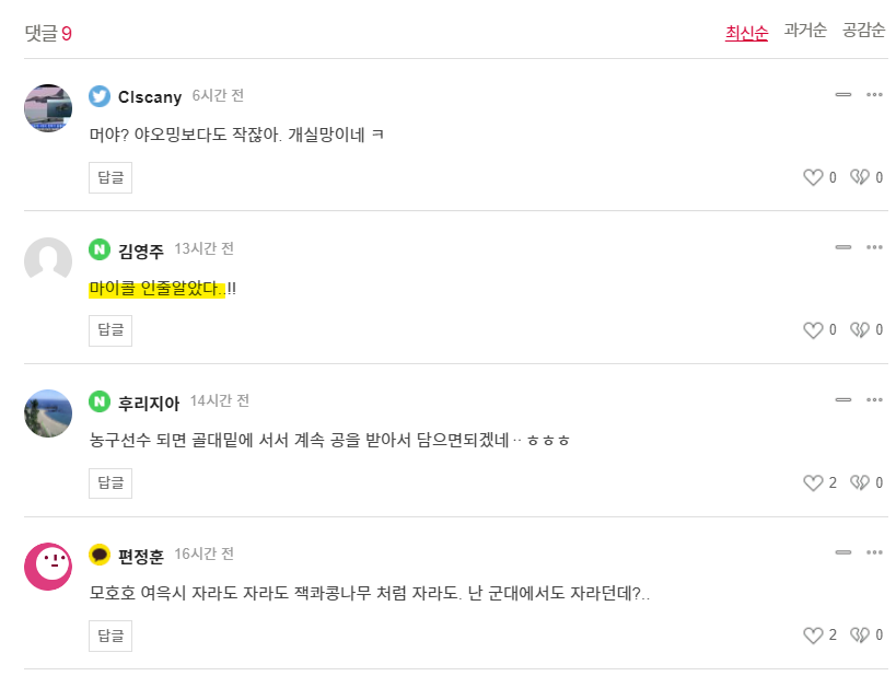 289cm 세계 최장신 기사 댓글