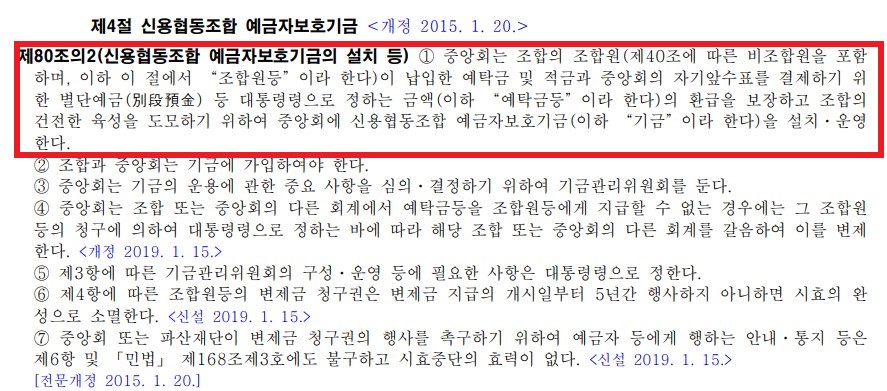 신협 예금자보호법