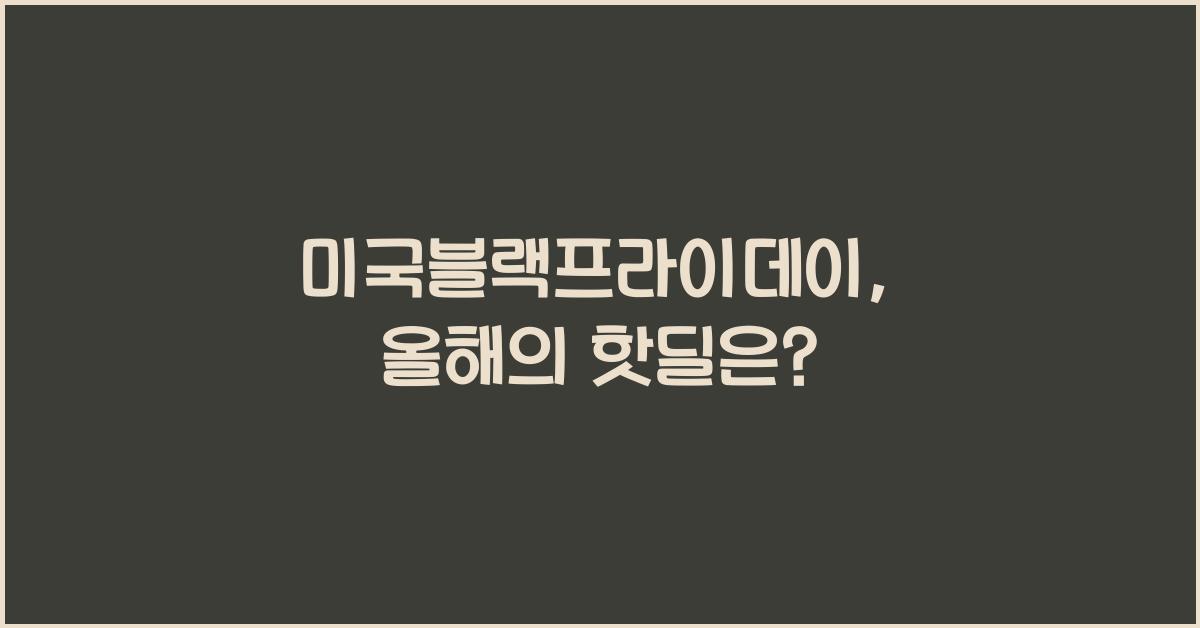 미국블랙프라이데이