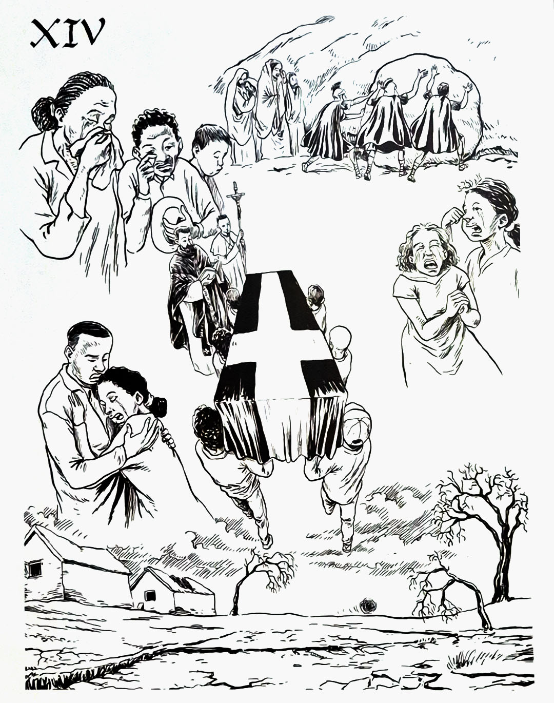 무덤에 묻히시는 예수님 제14처 십자가의 길