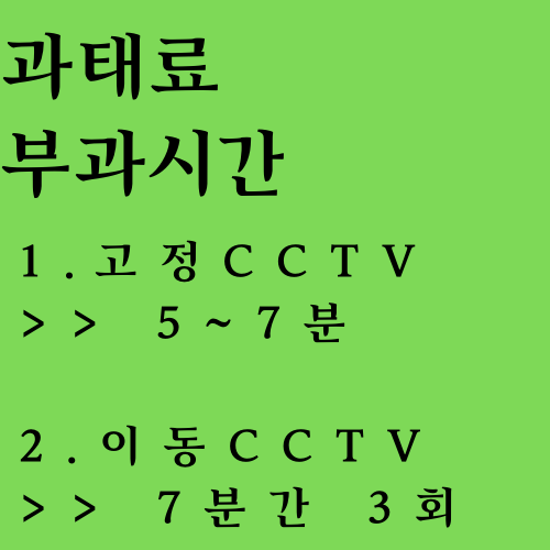 과태료 부과시간 설명 이미지