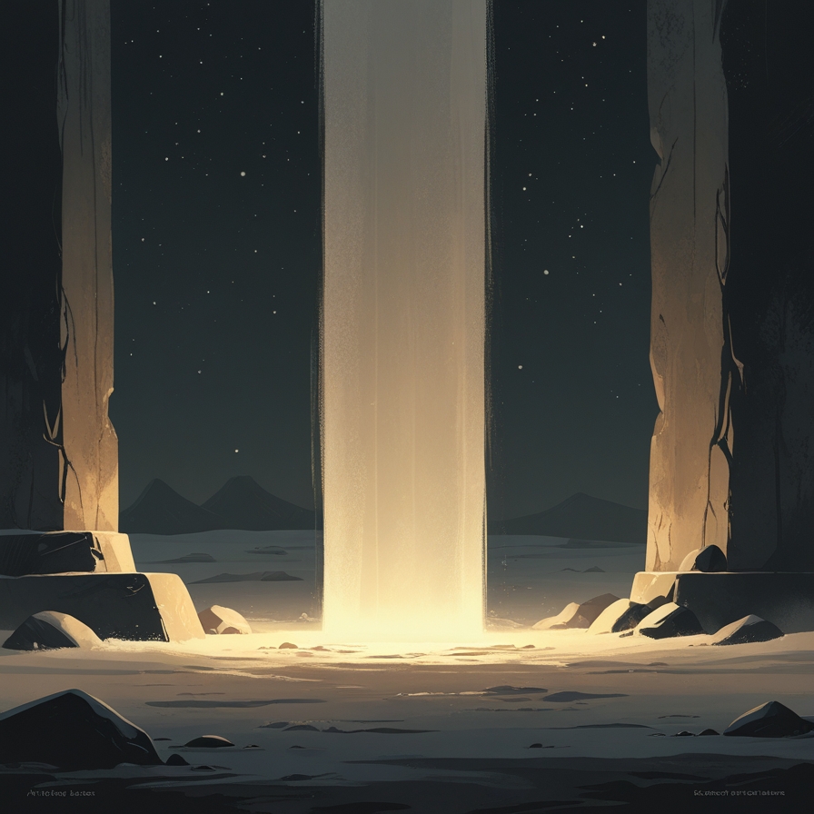 특정 날짜나 계절을 드러내지 않고 예수 탄생의 의미만을 강조하는 상징적 장면