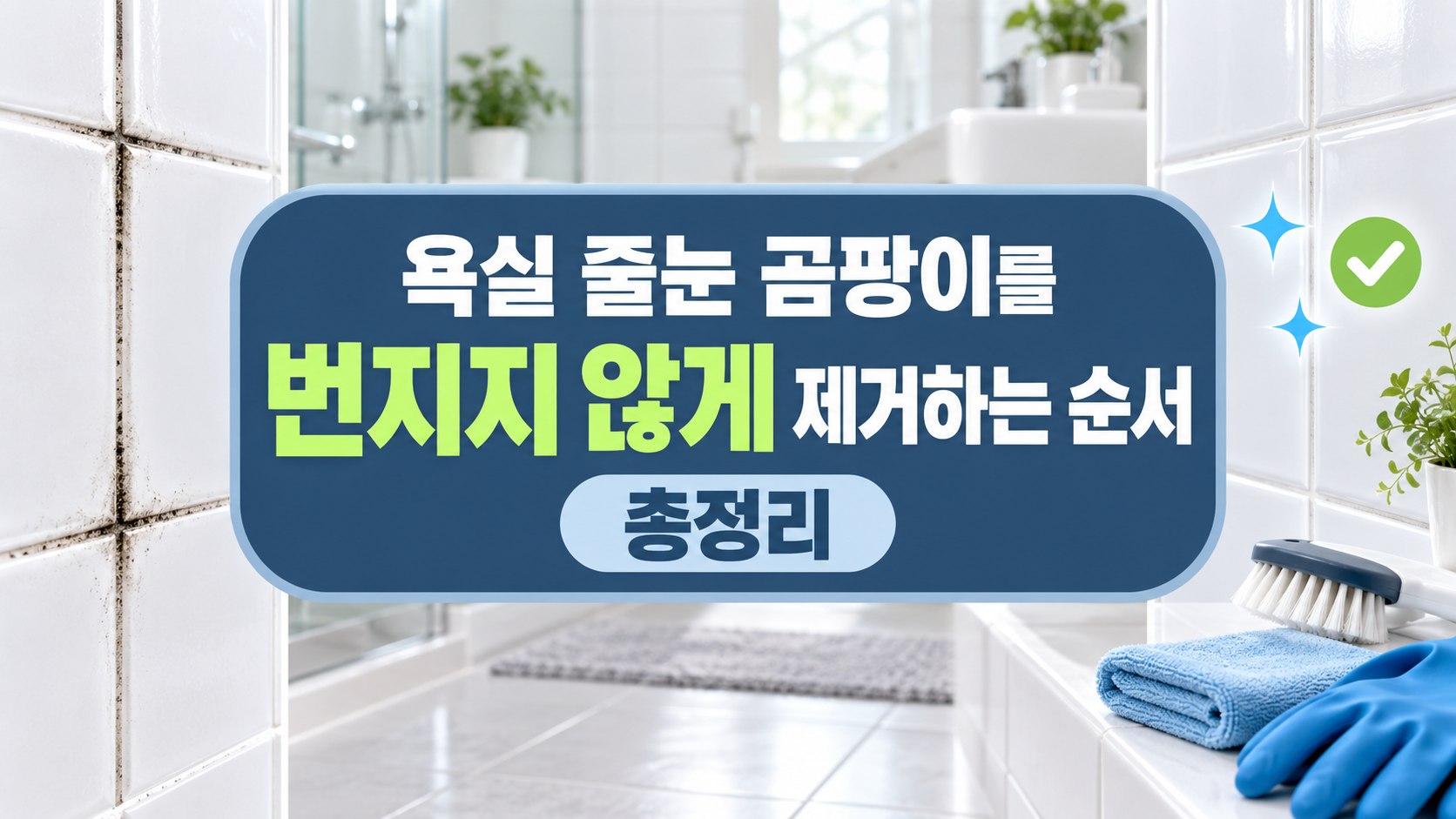 욕실 줄눈 곰팡이를 번지지 않게 제거하는 순서 총정리