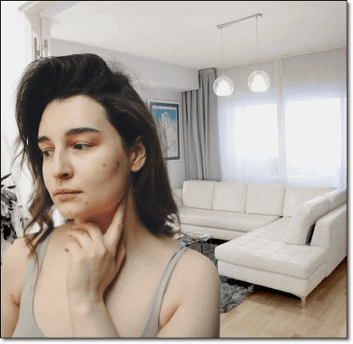 피부염이 있는 여성