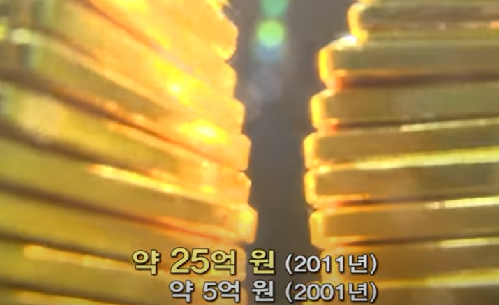 10년전 지금 황금가격 비교