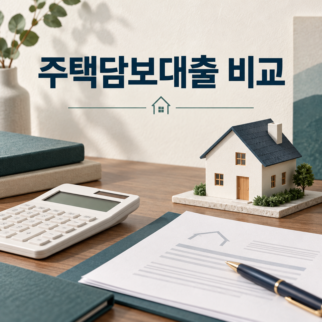 주택담보대출 비교를 위한 집 모형과 계산기