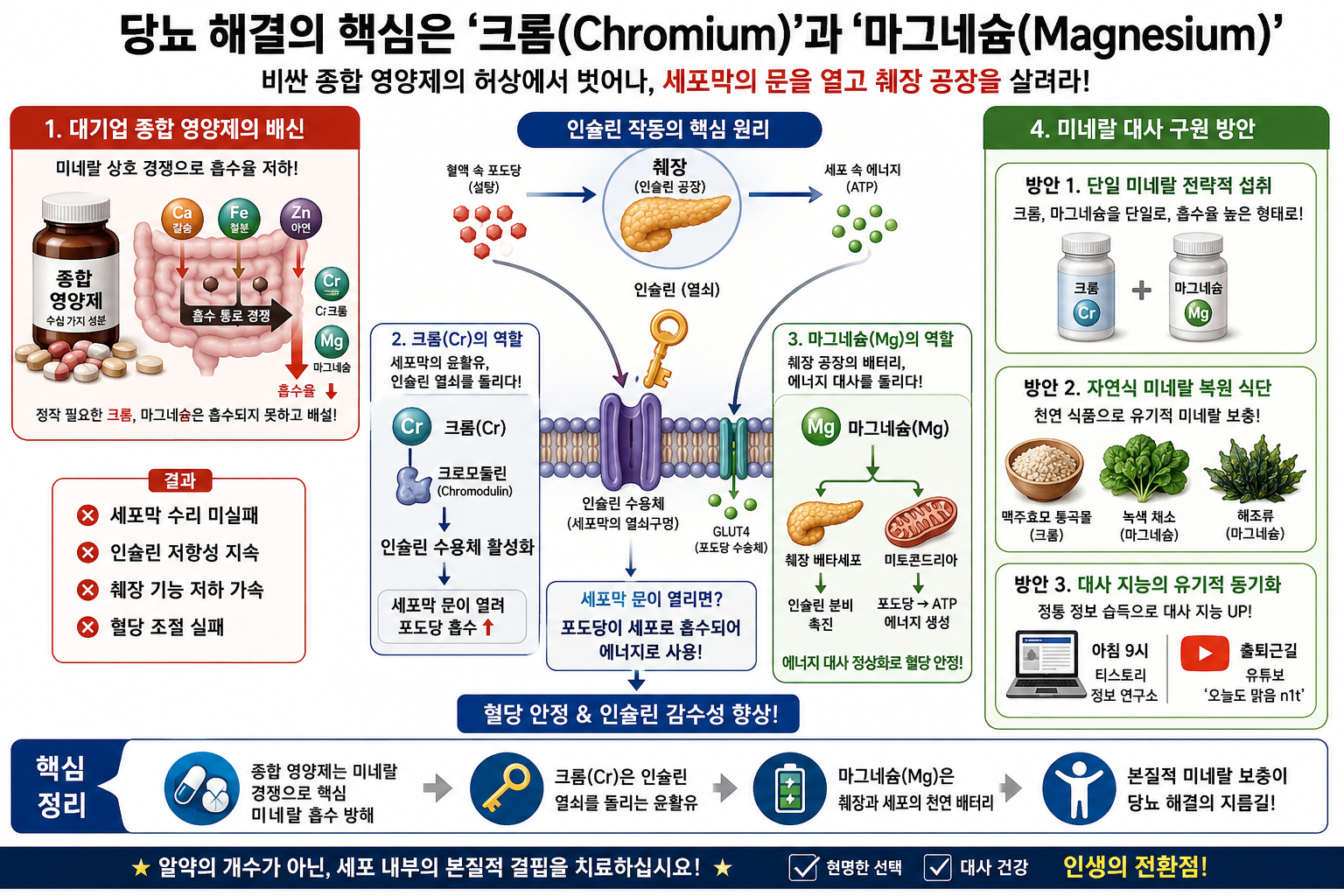 당뇨 해결의 핵심은 '크롬(Chromium)과 마그네숨(Magnesium)