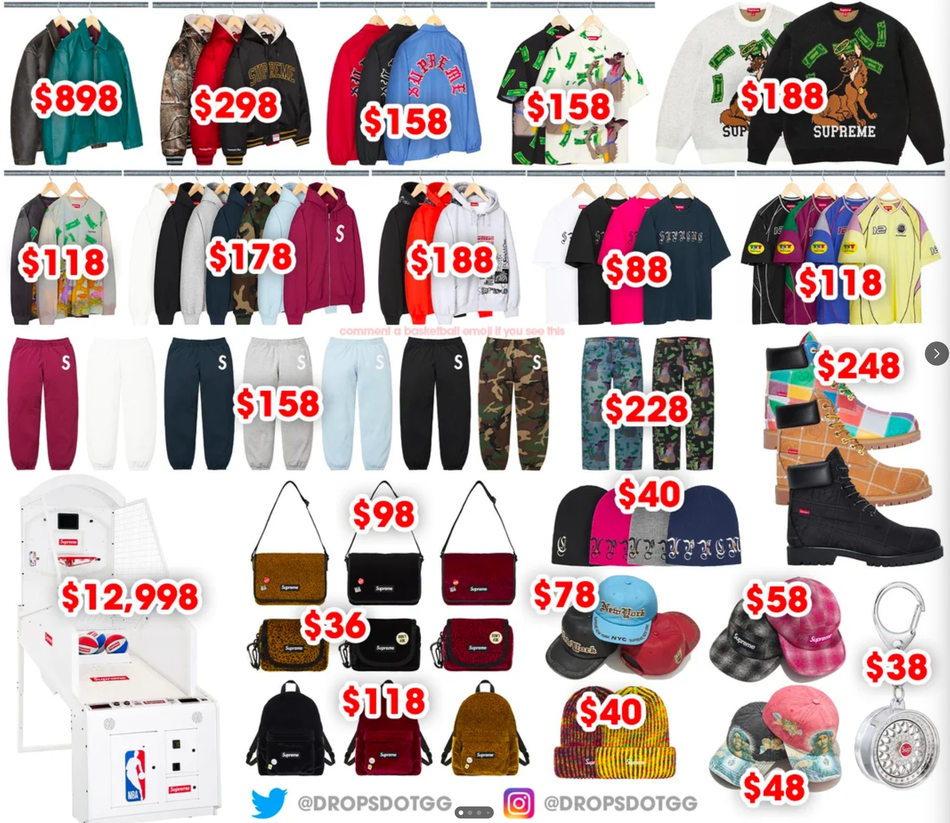 Supreme 슈프림 2025년 FW 11 Week 드랍리스트
