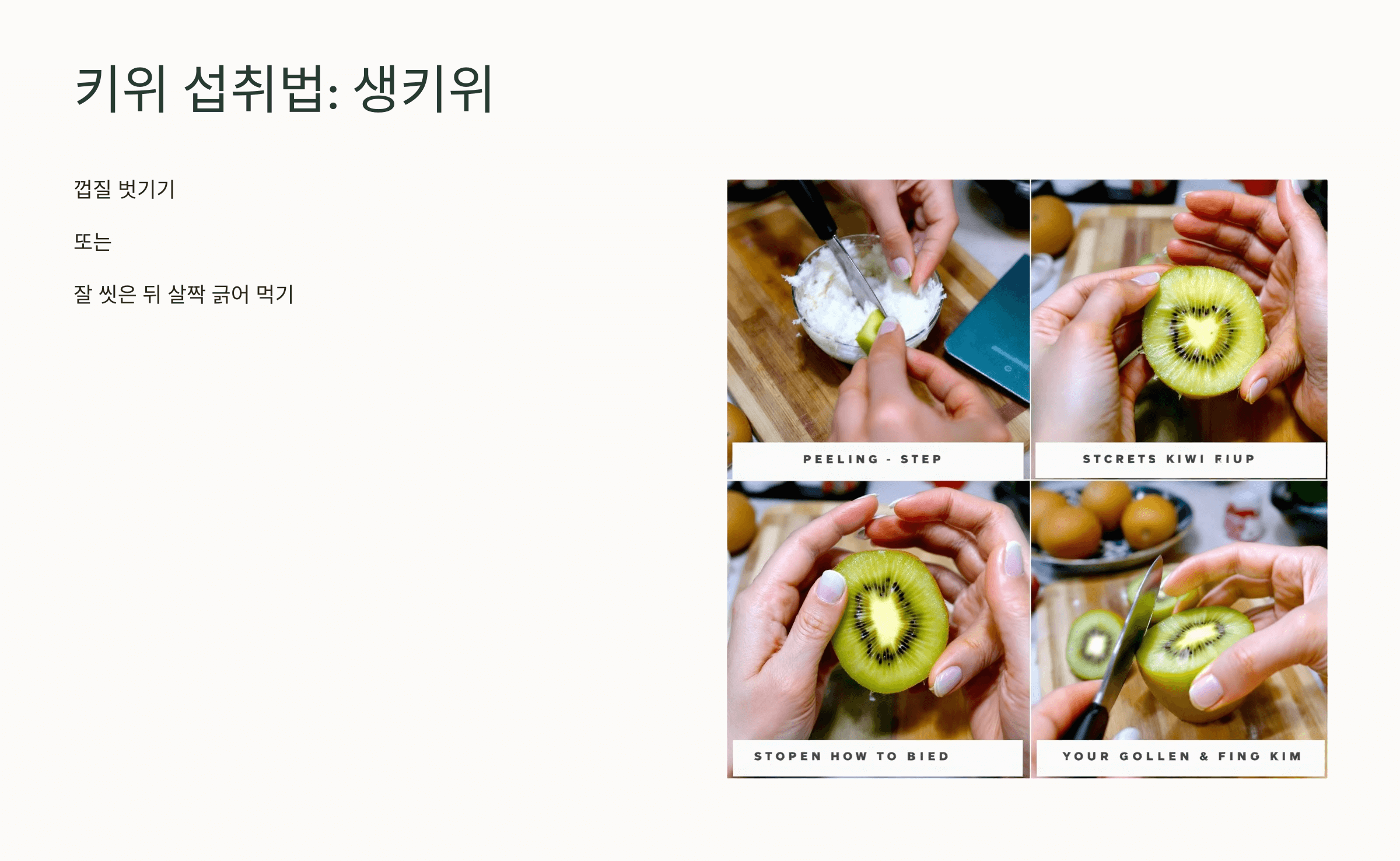 키위 사진입니다.