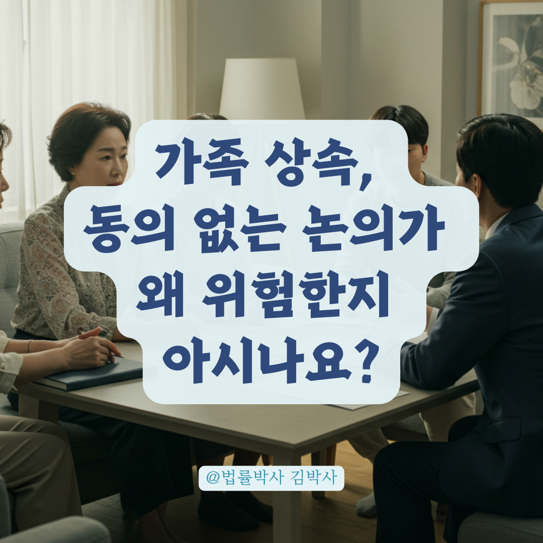 가족 간 상속 갈등을 줄이려면, 당사자 동의 없이 논의하지 말아야 할 이유. 👪⚖️