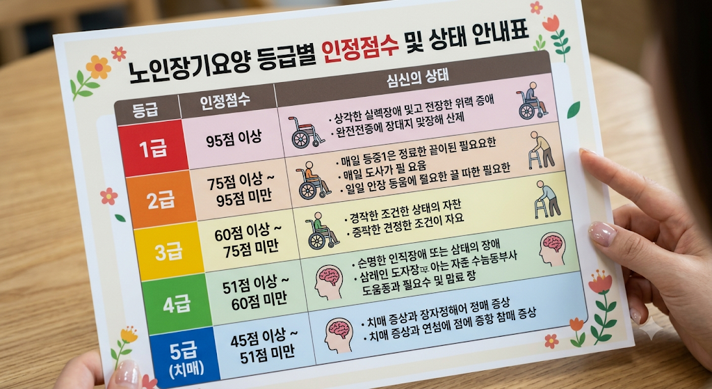 장기요양_등급판정기준_인정점수_안내