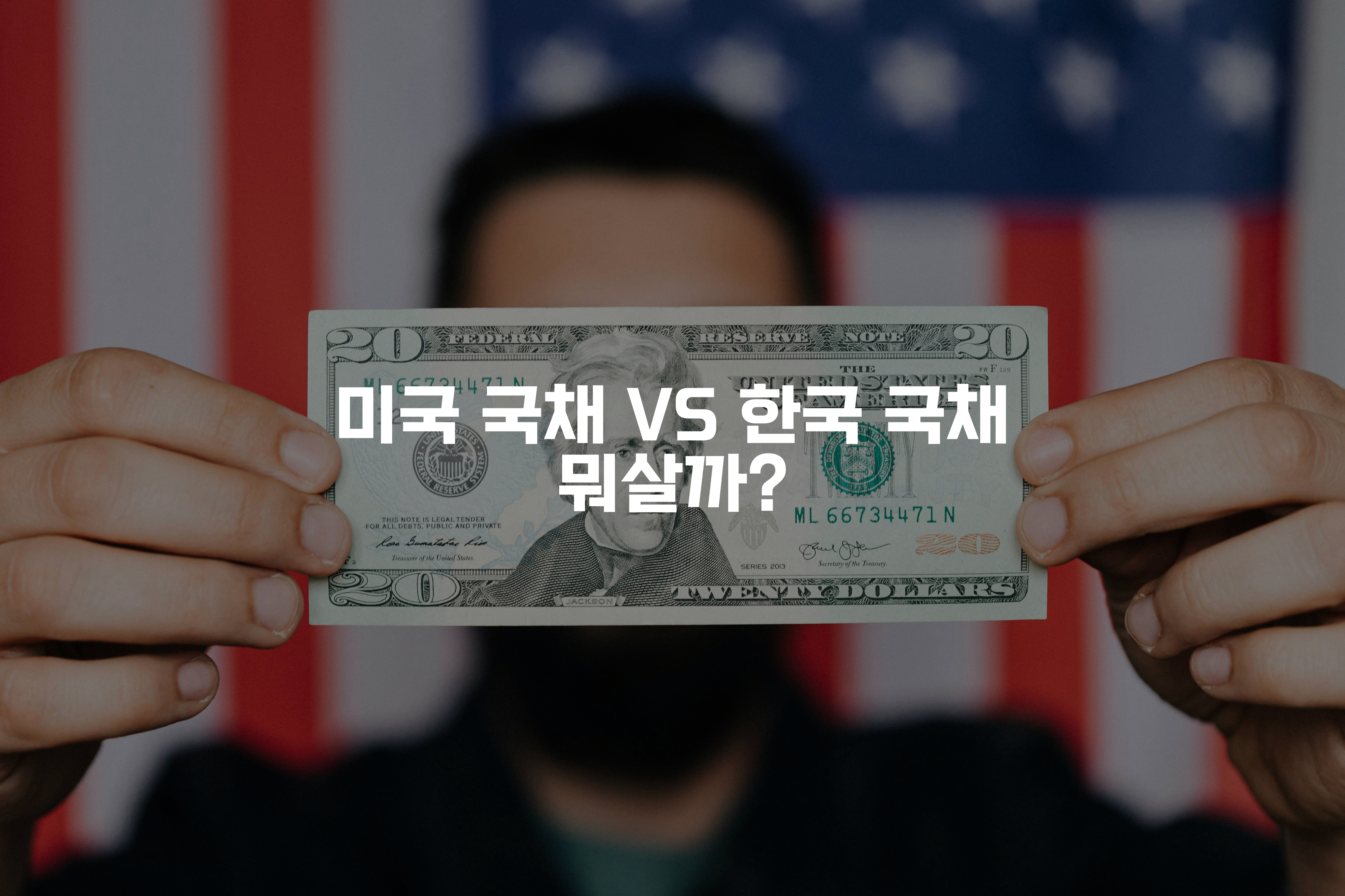 20달러 지폐의 앞면을 보여주고 있는 남성