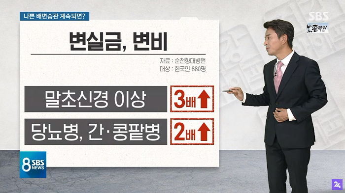 변비와 배변 습관의 영향을 설명하는 이미지