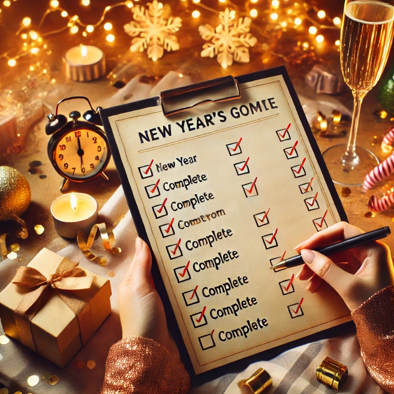 새해 목표를 달성한 성취감을 상징하는 장면