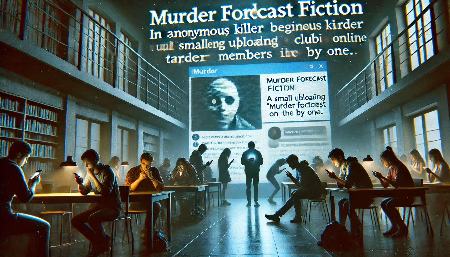 학생들이 SNS를 하고있는 모습