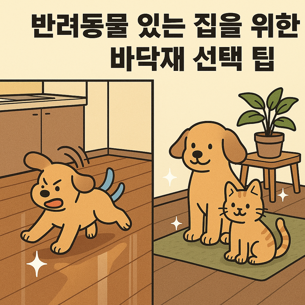 반려동물 있는 집을 위한 바닥재 선택 팁