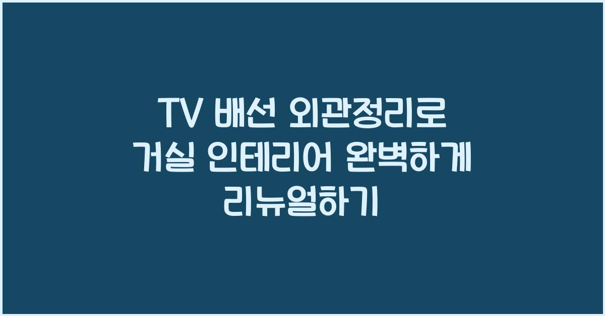 TV 배선 외관정리