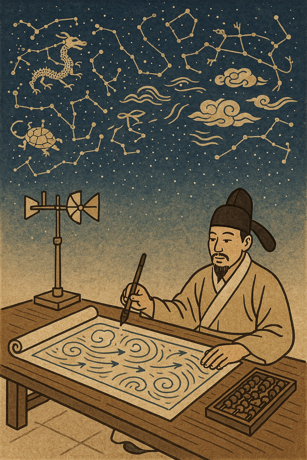 전통 별자리와 바람&middot;기후 예측 기술