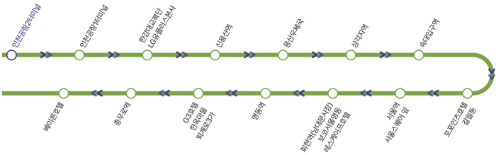6001번-공항버스-노선도-시내방면