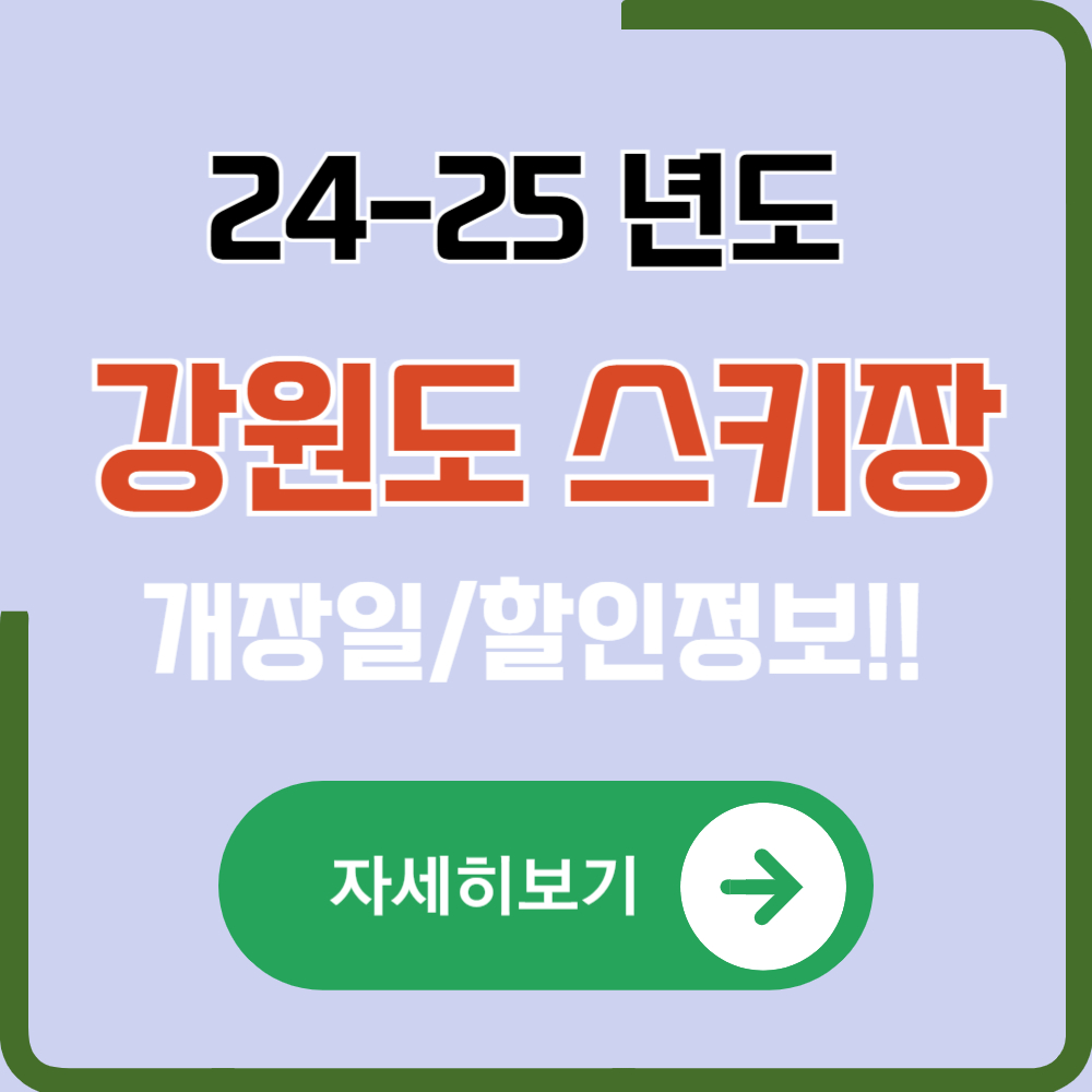 24-25 강원도 스키장 개장일(할인 정보/X5+ 시즌패스)