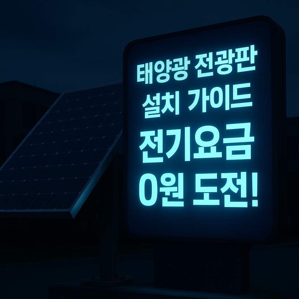 태양광 전광판 설치 가이드
