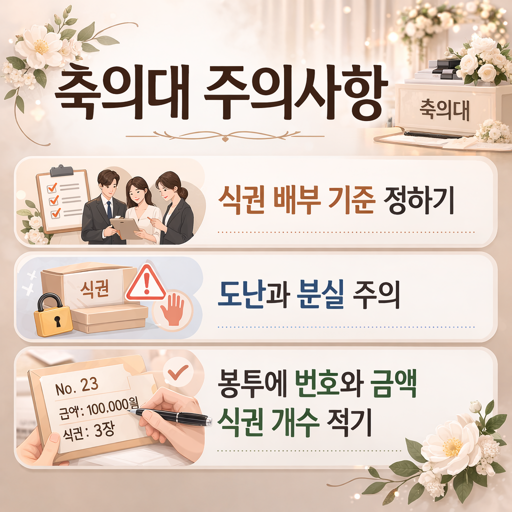축의대 주의사항
