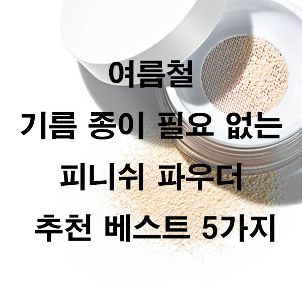 여름철 기름 종이 필요 없는 피니쉬 파우더 추천 베스트 5가지