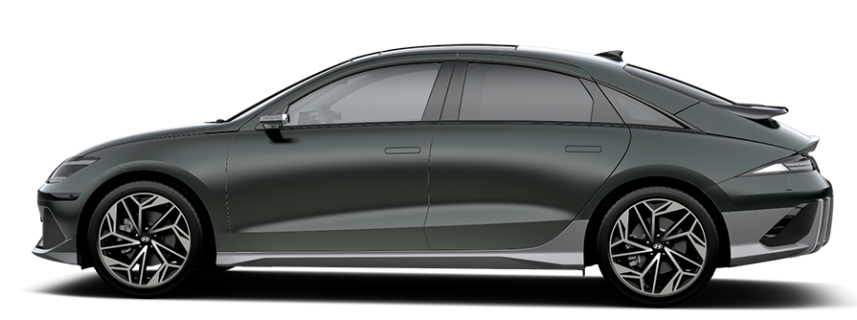 디지털 그린 매트 컬러의 아이오닉 6 모습