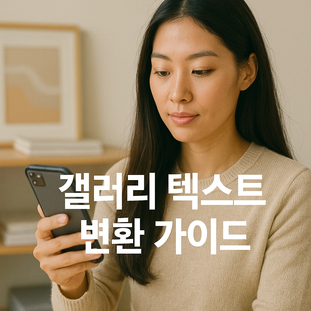 갤러리 텍스트 변환 가이드