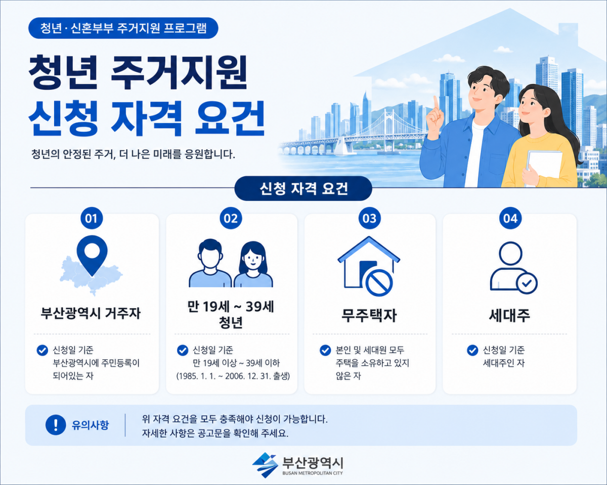 부산시 머물자리론 신청 자격 조건 안내