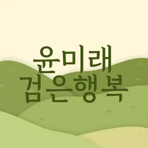 윤미래 검은행복