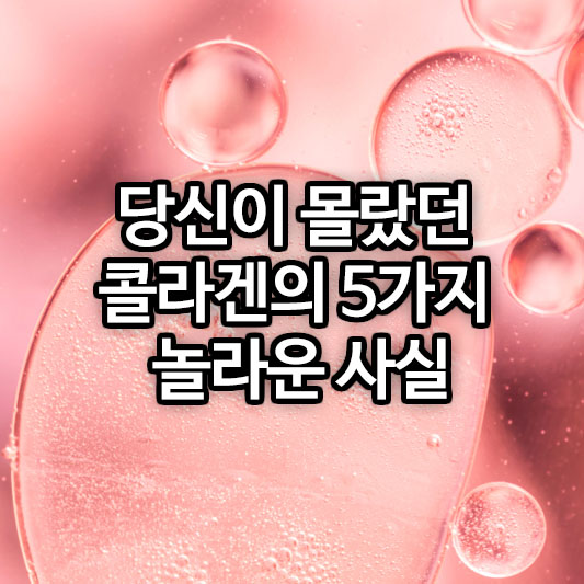 당신이 몰랐던 콜라겐의 5가지 놀라운 사실