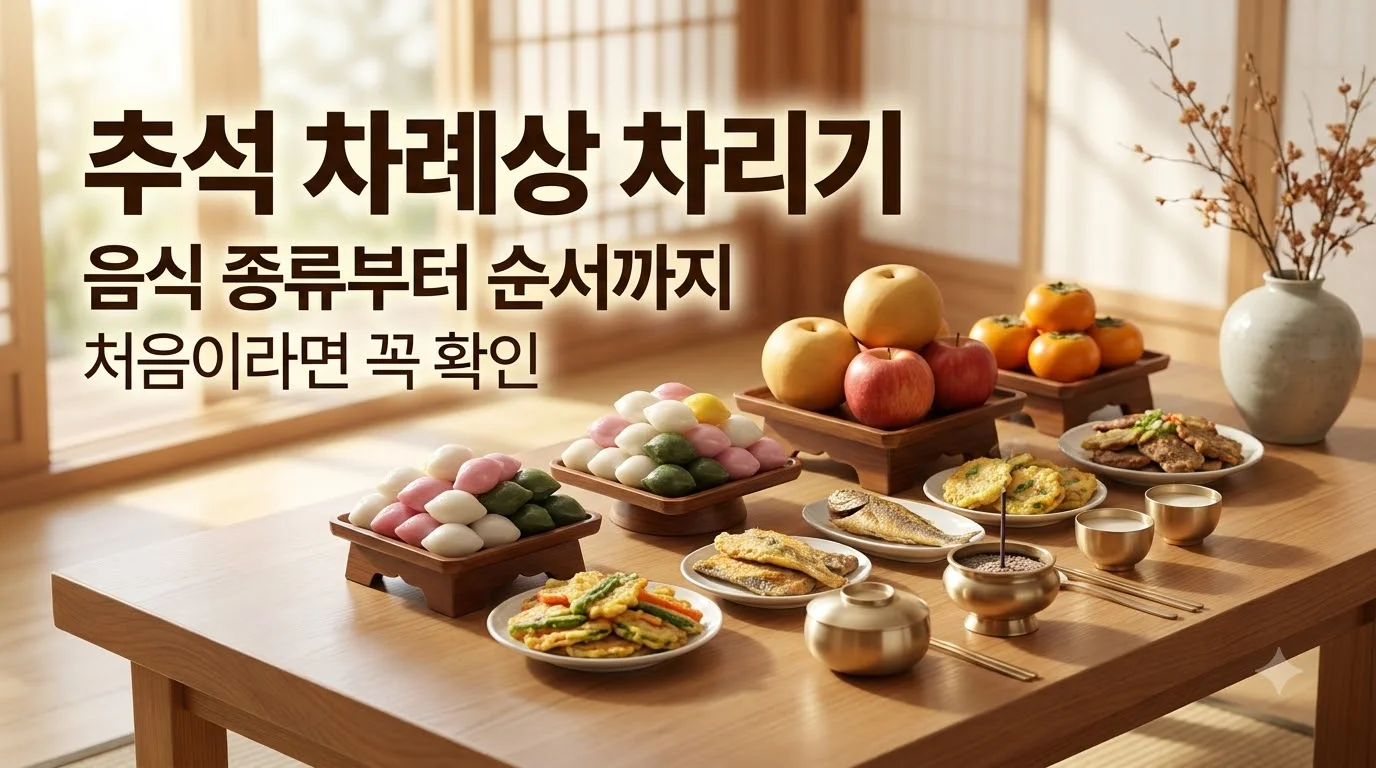추석 차례상 차리기 음식 종류와 순서 정리