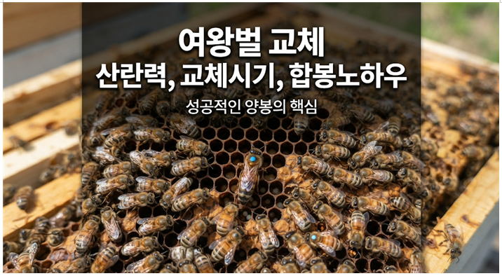 여왕벌 교체 (산란력, 교체시기, 합봉노하우)