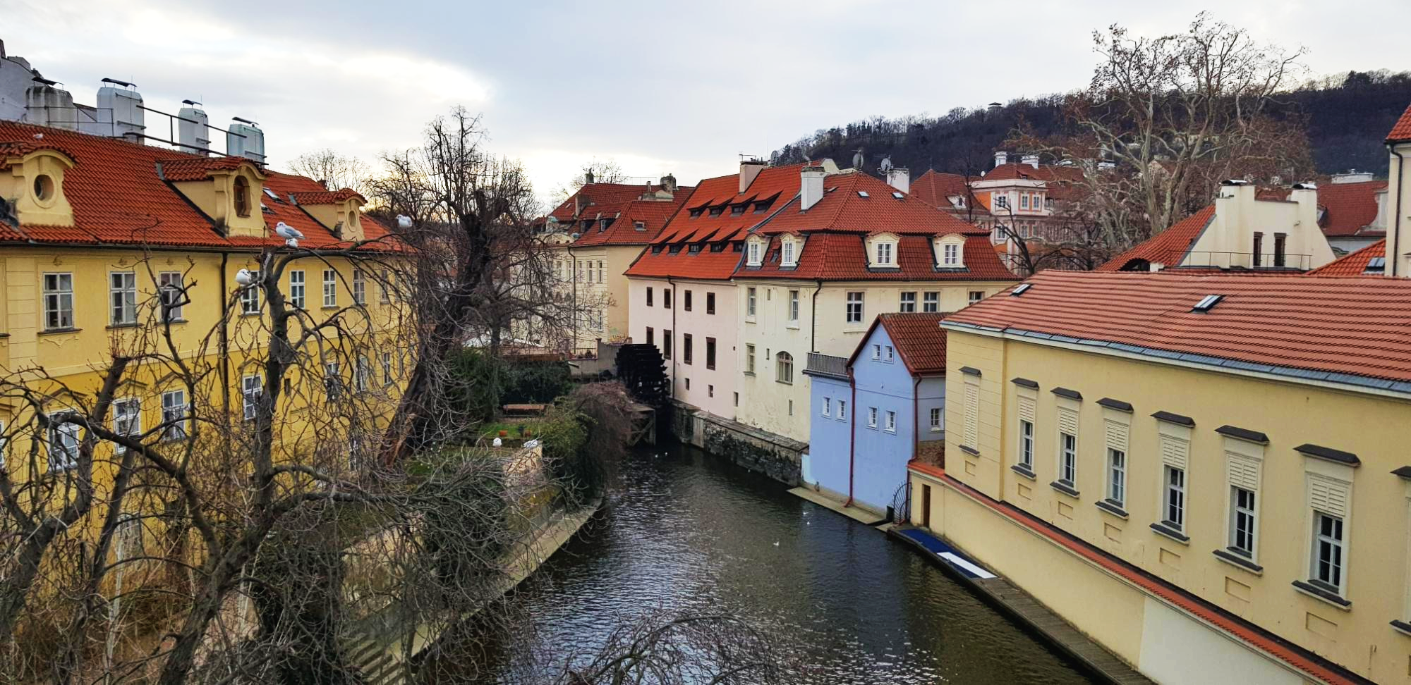 체코 프라하 카를교 위에서
