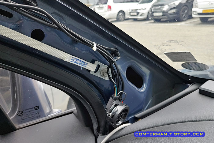 올란도 A필러 커버 제거