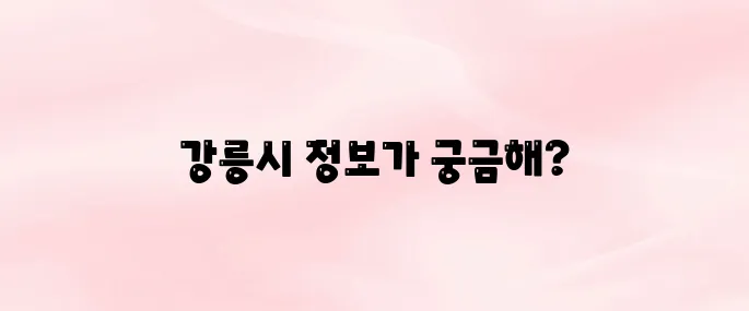 강릉시청 홈페이지 바로가기 (www.gn.go.kr)