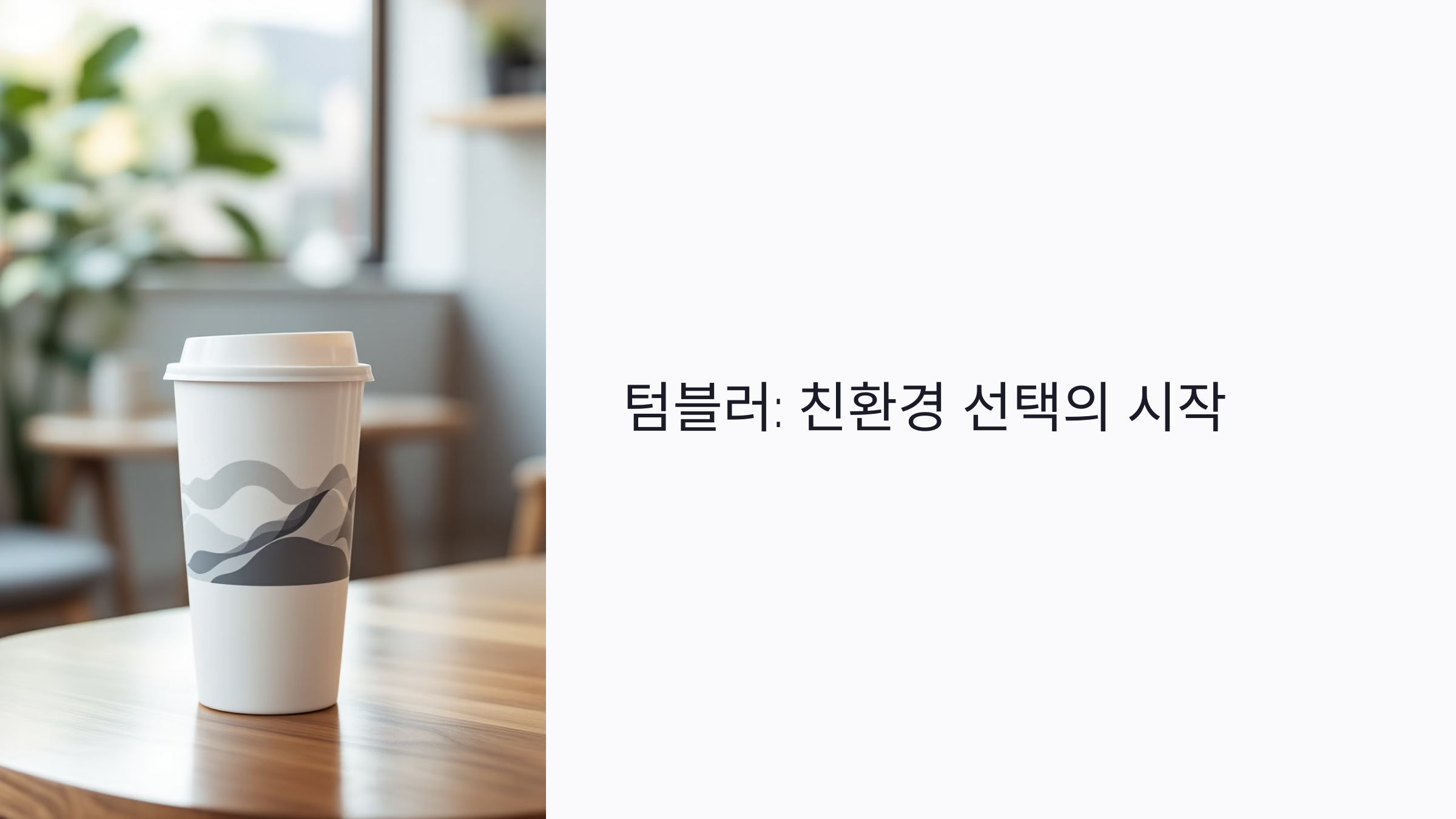 텀블러 리필 혜택부터 브랜드 추천까지: 일회용 컵 대신할 2025 친환경