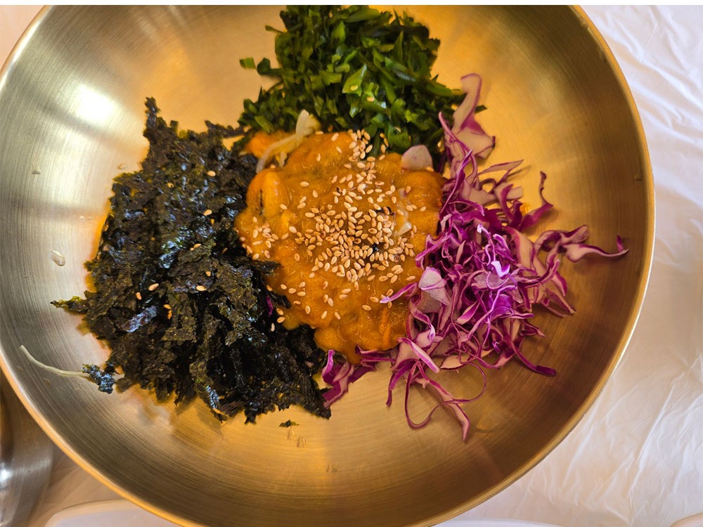 낙산물회 성게알 비빔밥