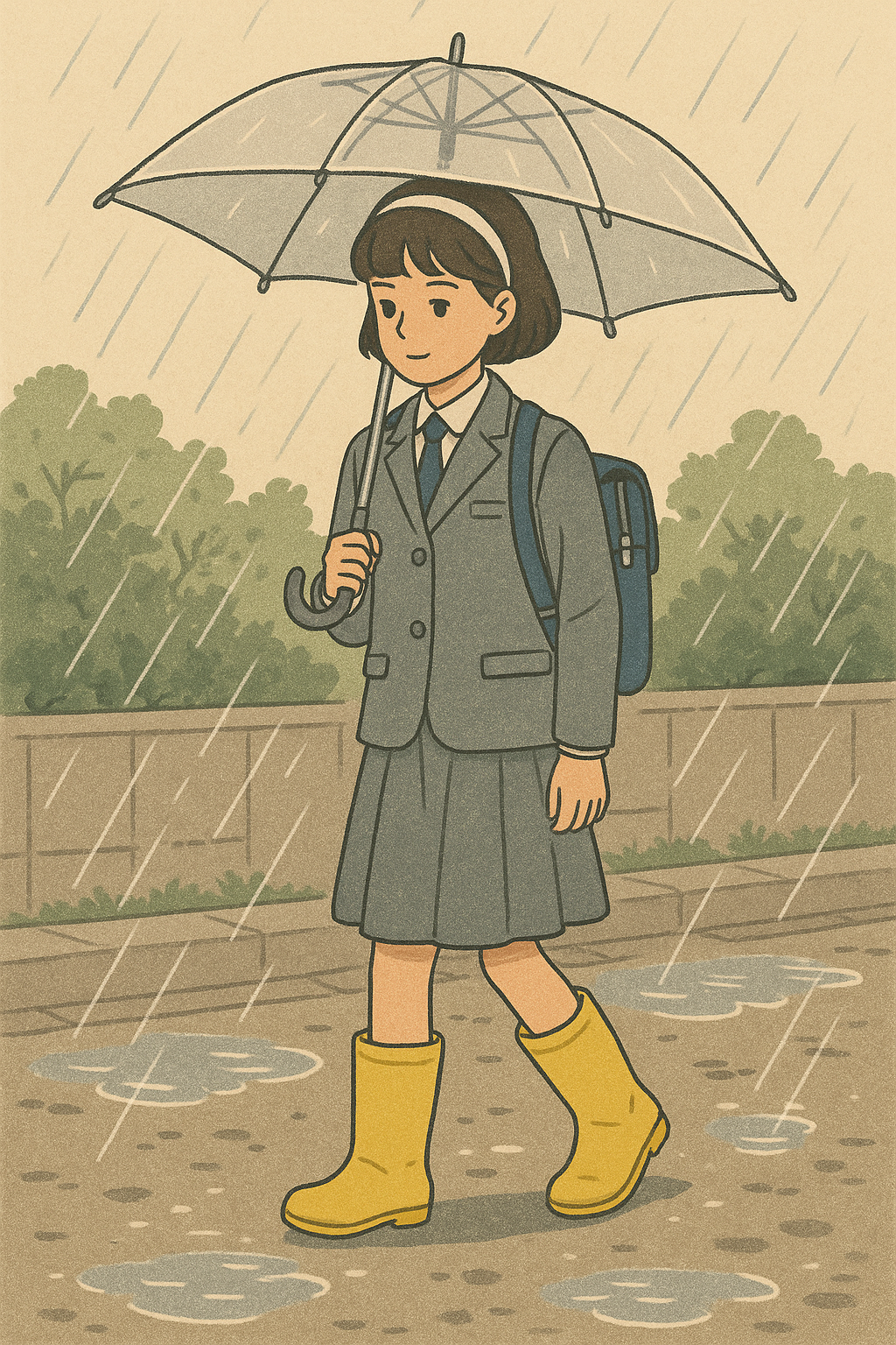 ☔ 비 오는 날, 옛날식 등하교 재현해보기