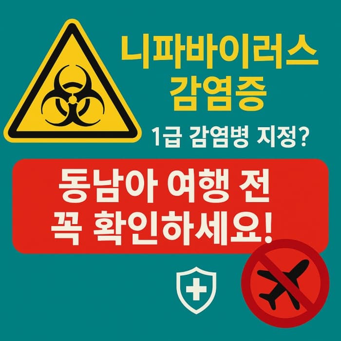 🦠 니파바이러스 감염증, 다시 1급 감염병 지정? 동남아 여행 전 꼭 확인!