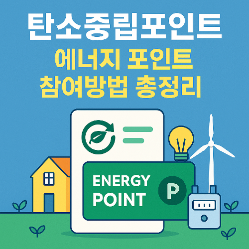 탄소중립포인트 에너지 포인트 참여방법 총정리