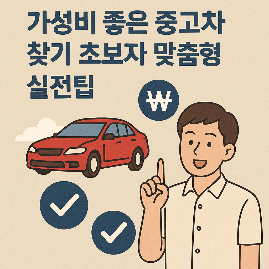 가성비 좋은 중고차 찾기, 초보자 맞춤형 실전팁 관련 이미지 사진